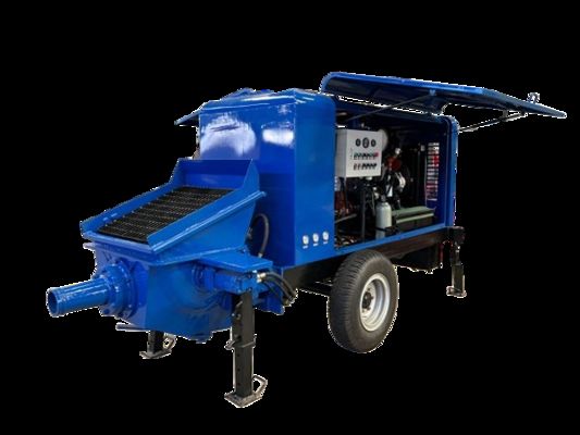 대규모 건설 프로젝트의 장거리 콘크리트 이송을 위한 이동식 트레일러 콘크리트 펌프