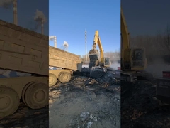 Video of river dredging and solidification